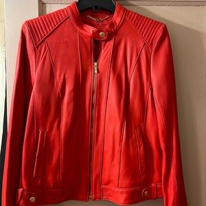 100% Lamb Skin Moto Jacket by Cole Haan🔥🔥💋💋